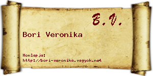 Bori Veronika névjegykártya